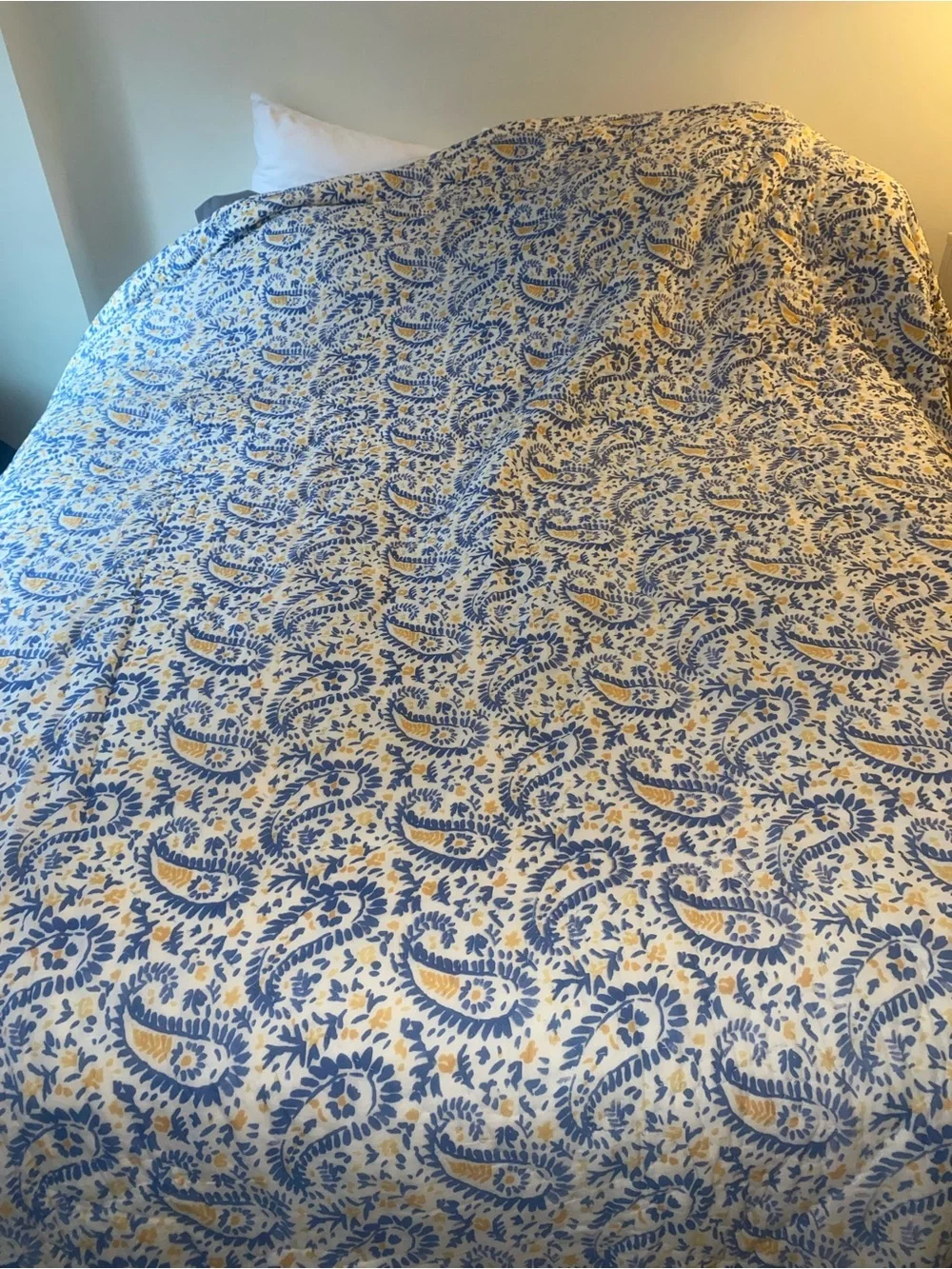 Anthropologie Elspeth Quilt - Queen - Blue and Yellow